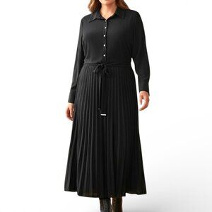 TOMMY HILFIGER Plus Size Pleated-Skirt Belted Shirtdress, NEW! Size 18W